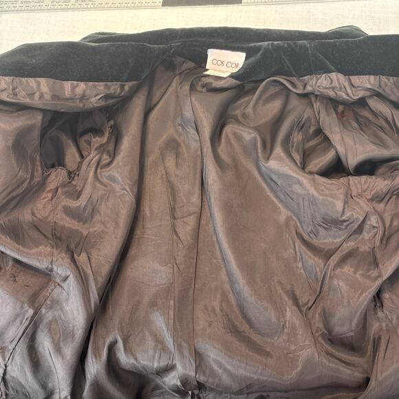 80's Black Velvet Blazer Goth Dark Academia Cos Cob S - Picture 10 of 15